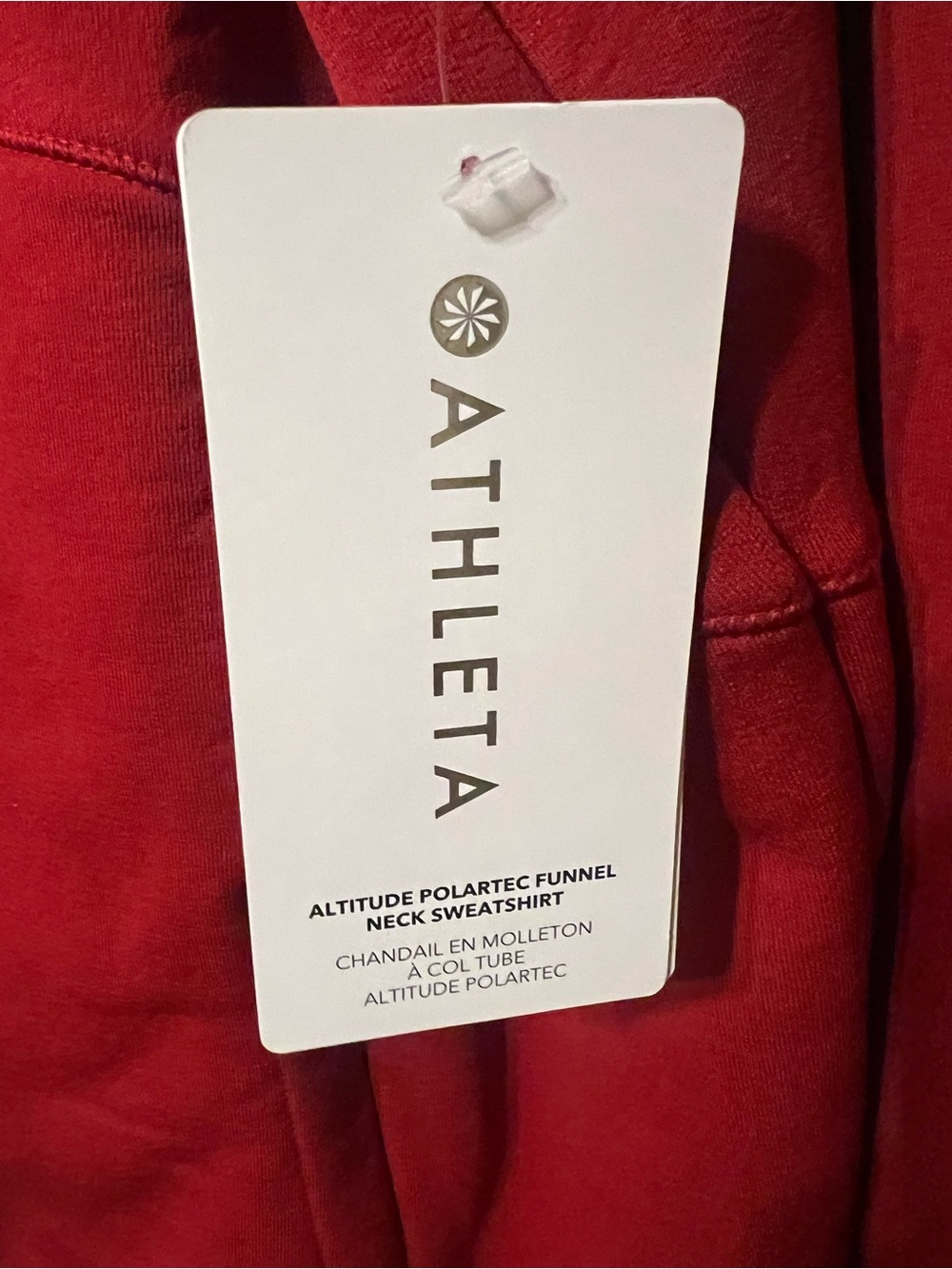 Athleta Red Cowl Neck Pullover Sweater - Picture 3 of 9